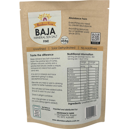 Abundance Farm Baja Mineral Sea Salt Fine