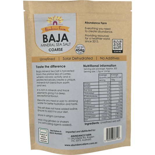 Abundance Farm Baja Mineral Sea Salt Coarse