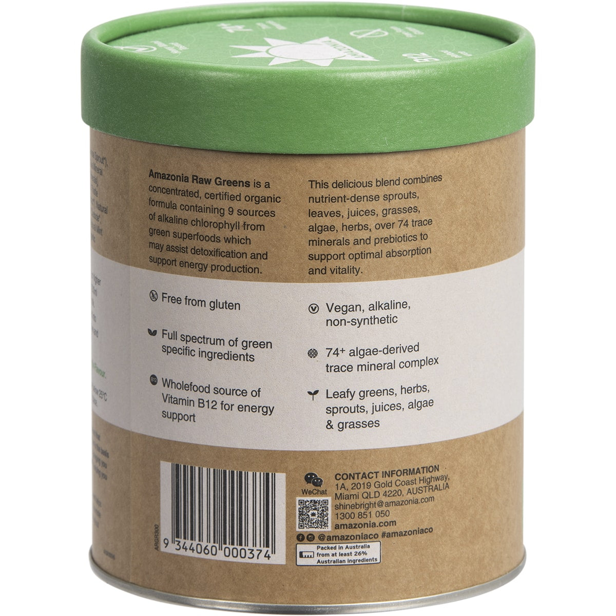 AMAZONIA Raw Nutrients Greens Mint & Vanilla 1 x 300g