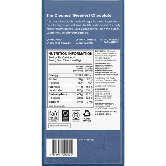 Alter Eco Chocolate Organic Dark Classic Blackout - Box of 12