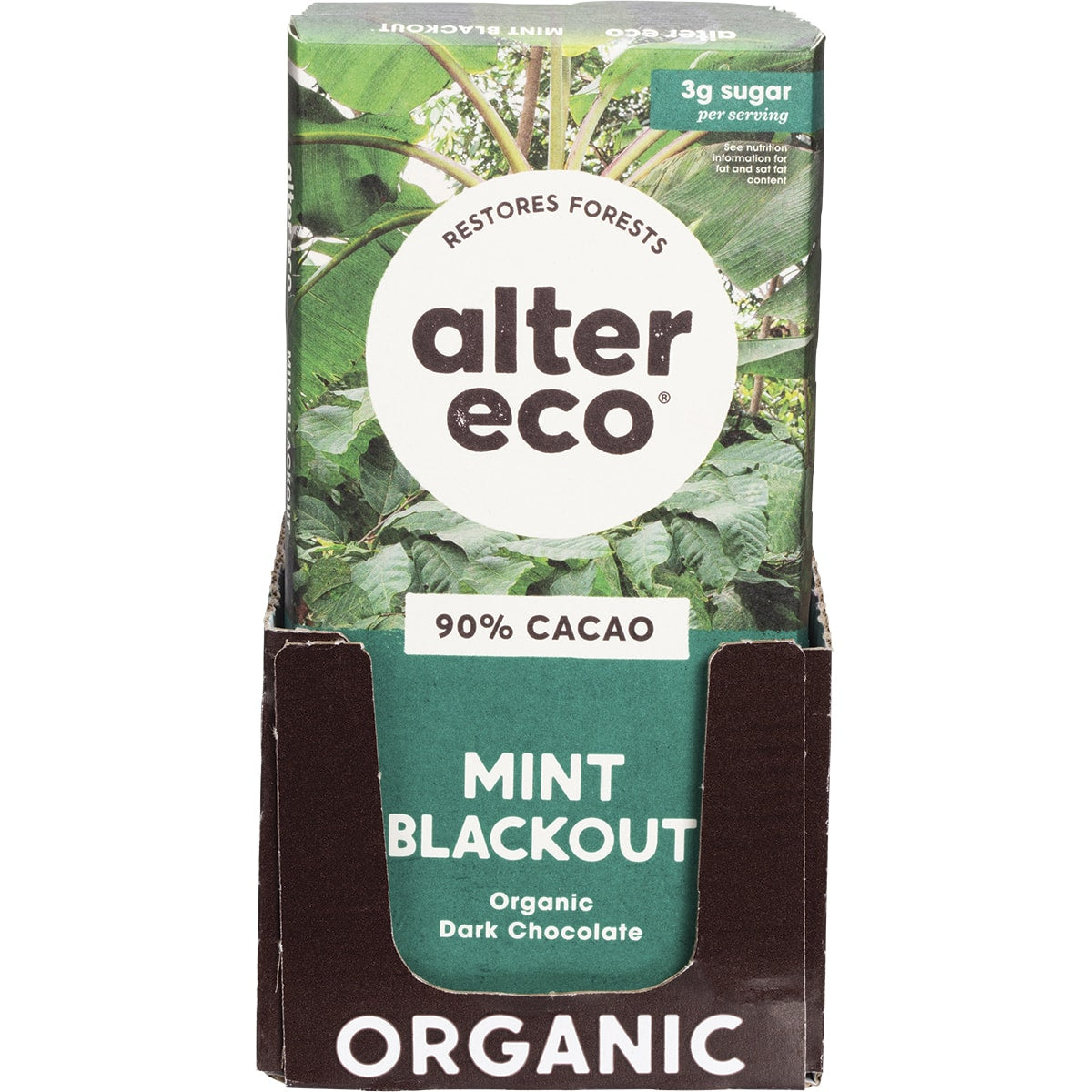 ALTER ECO Chocolate Organic Dark Mint Blackout x 12