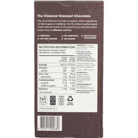 ALTER ECO Chocolate Organic Dark Total Blackout x 12