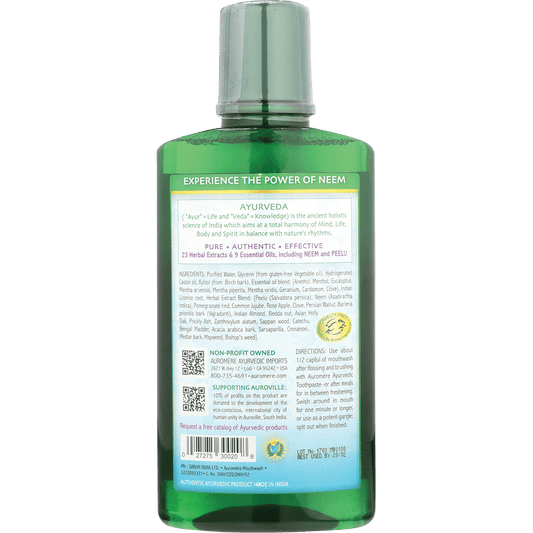Auromere Mouthwash Ayurvedic Neem & Peelu - Box of 6