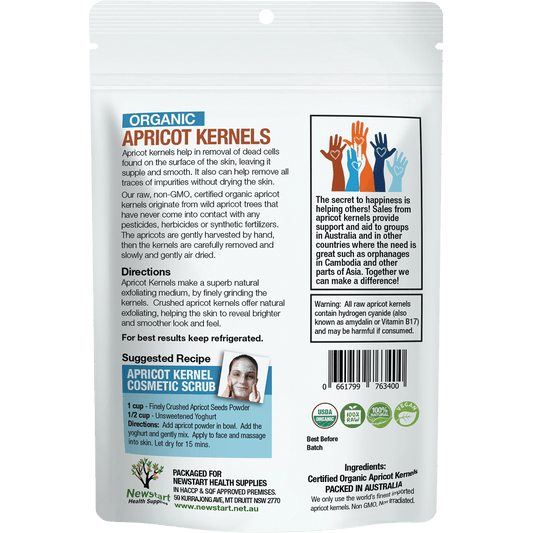 Apricare Apricot Kernels Organic Raw