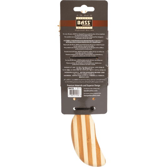 Bass Bamboo Hair Brush Semi S Shaped Handle
