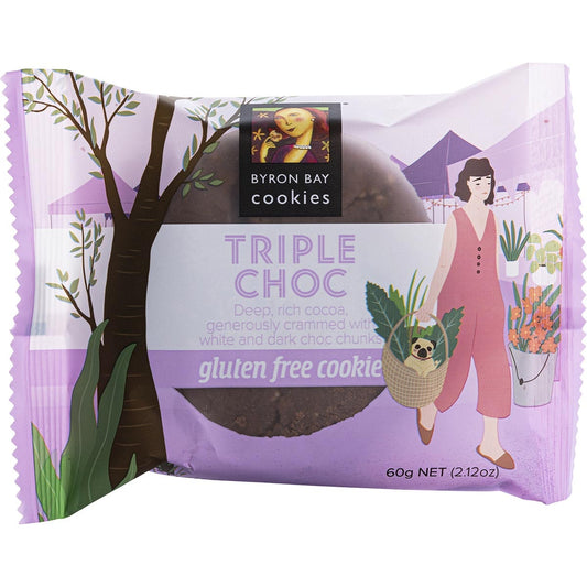 BYRON BAY Gluten Free Cookies Triple Choc Fudge x 12