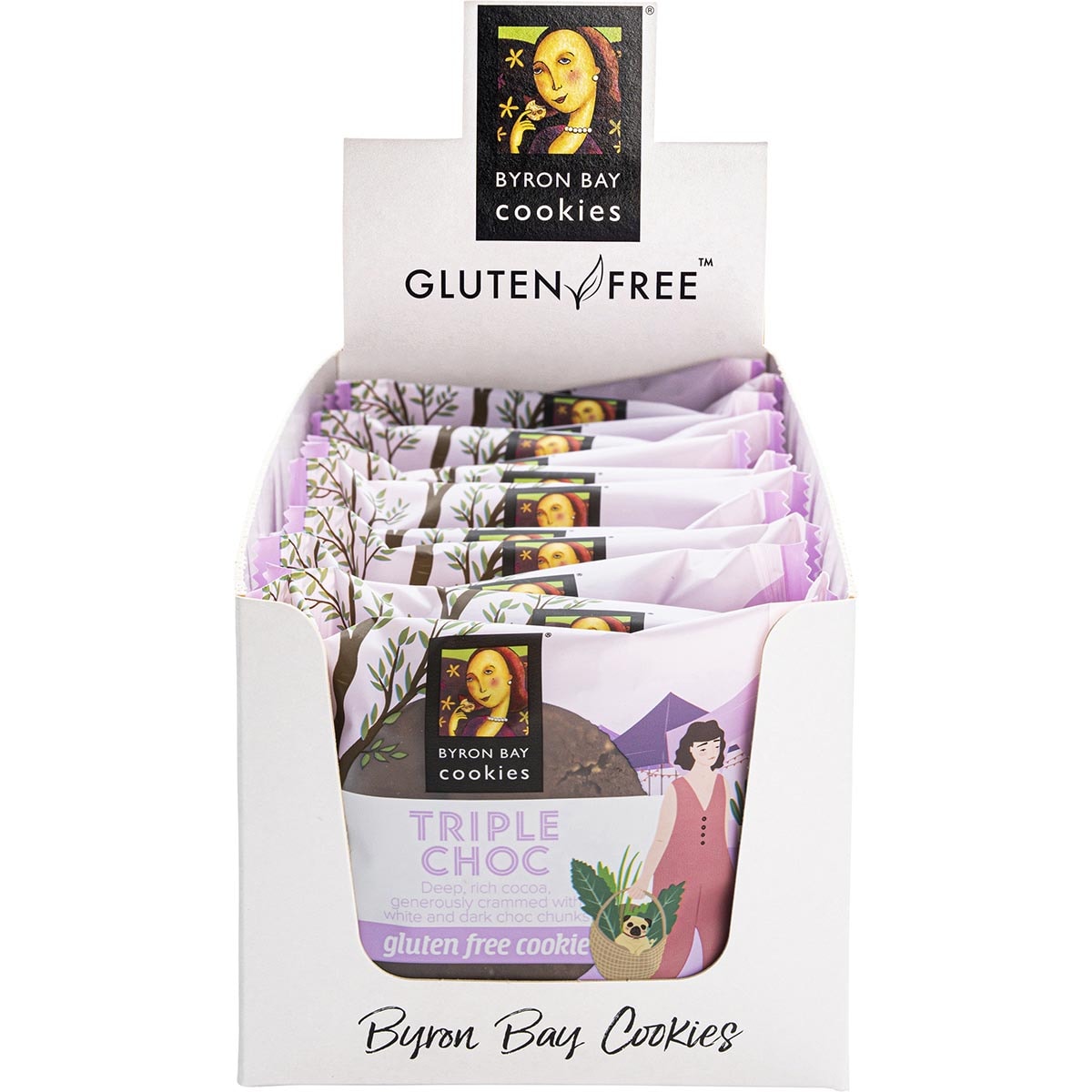 BYRON BAY Gluten Free Cookies Triple Choc Fudge x 12