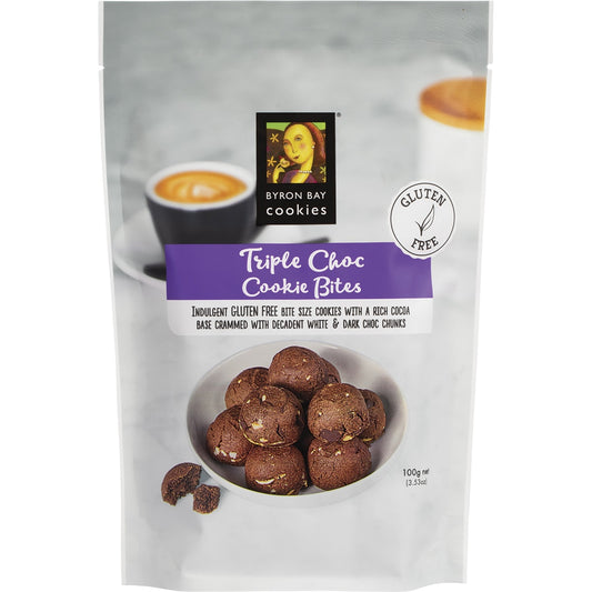 BYRON BAY Gluten Free Cookie Bites Triple Choc Fudge x 6