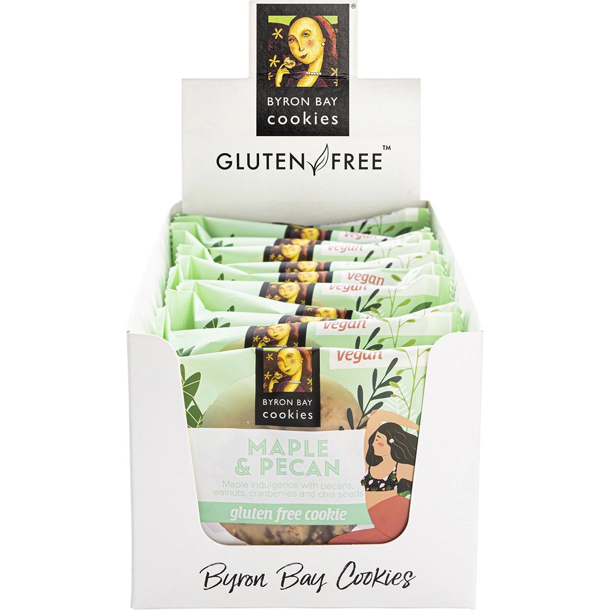 BYRON BAY Gluten Free Cookies Maple & Pecan x 12
