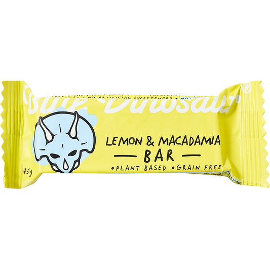 Blue Dinosaur Lemon & Macadamia Snack Bar - Box of 12