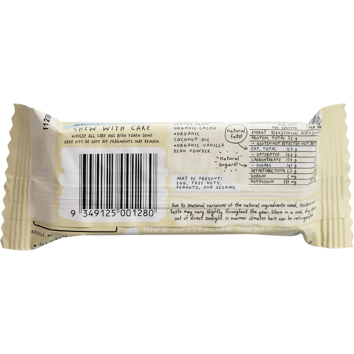 BLUE DINOSAUR Lamington Snack Bar x 12