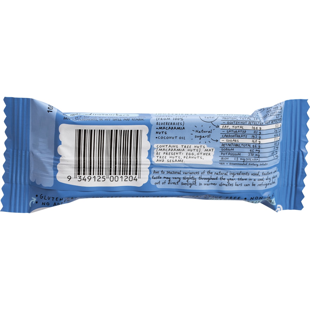 BLUE DINOSAUR Blueberry Hand-Baked Bar x 12