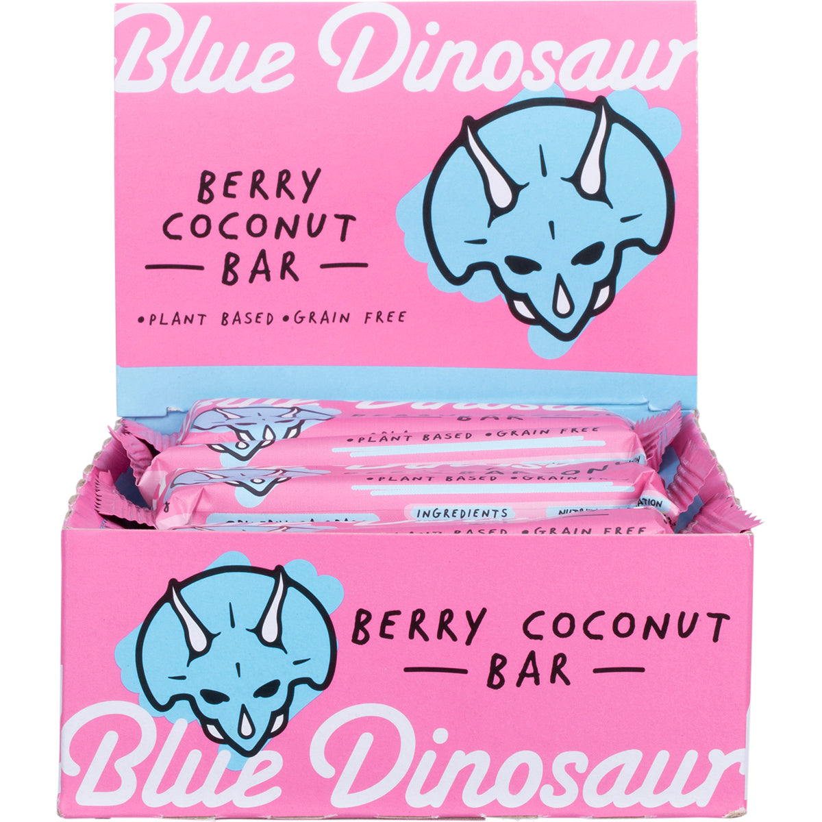 BLUE DINOSAUR Berry Coconut Snack Bar x 12