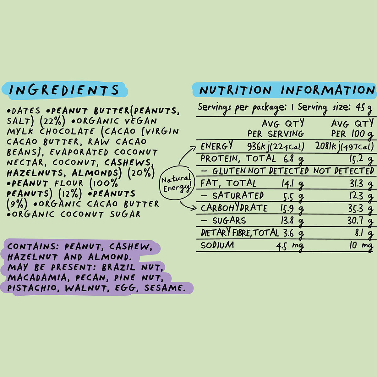 BLUE DINOSAUR Peanut Butter & Mylk Chocolate Vegan Protein Bar x 12