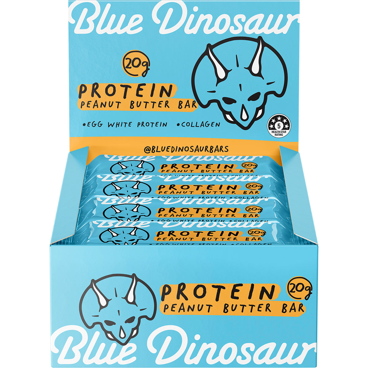 BLUE DINOSAUR Peanut Butter Protein Bar x 12