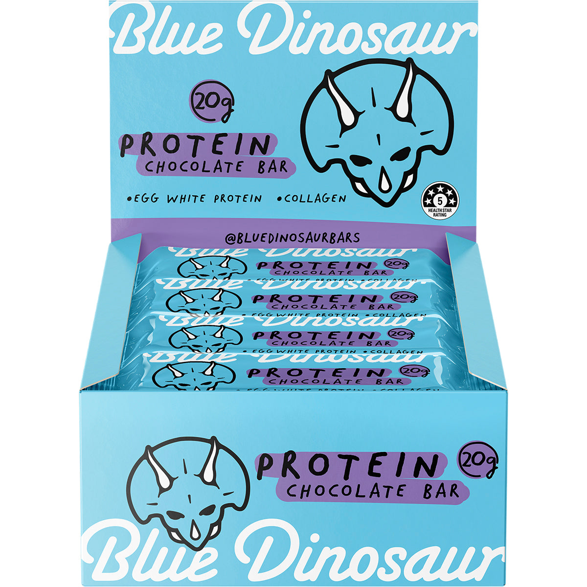 BLUE DINOSAUR Chocolate Protein Bar x 12