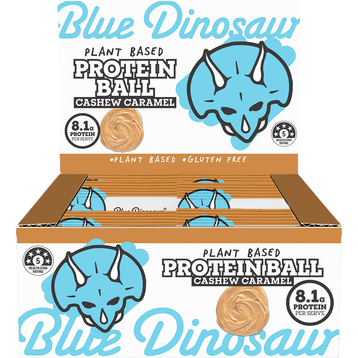BLUE DINOSAUR Protein Ball Caramel Cashew x 12