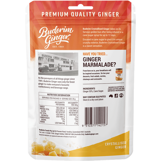 Buderim Ginger Crystallised Ginger Coated in Crunch