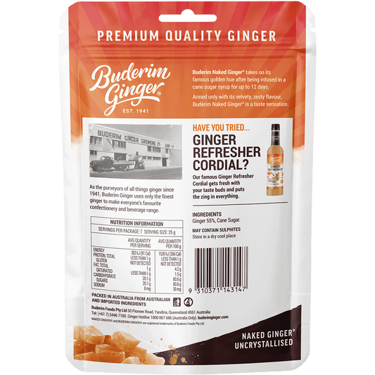 Buderim Ginger Naked Ginger Deliciously Uncrystallised