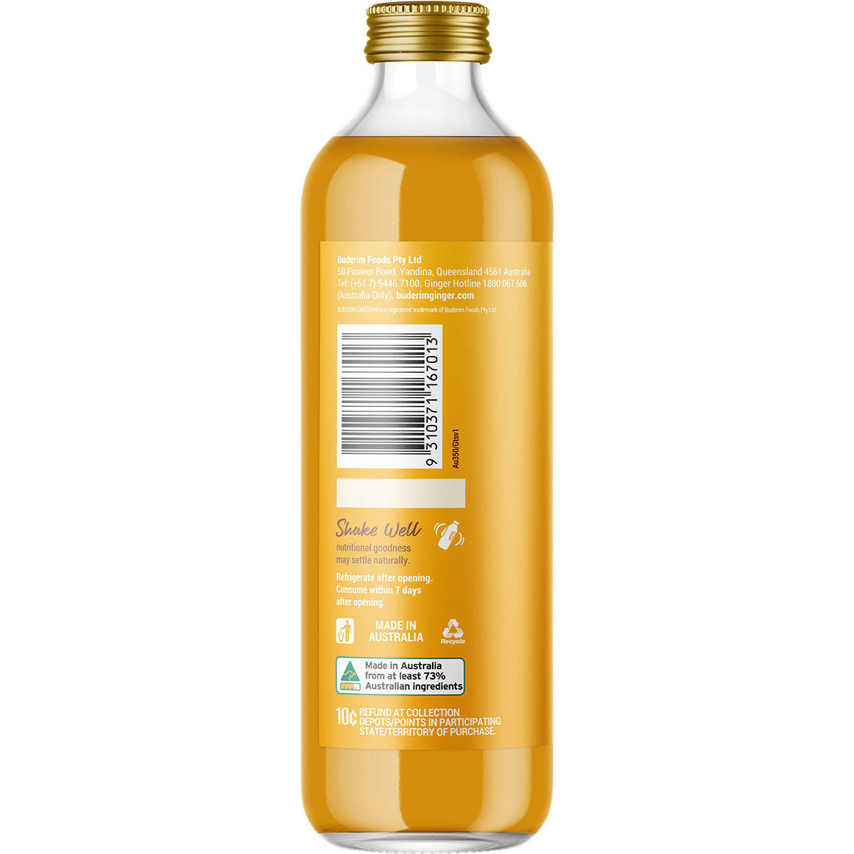 BUDERIM GINGER Ginger & Turmeric Wellness Shots 1 x 350ml