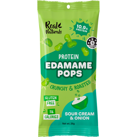 Real Naturals Protein Edamame Pops Sour Cream - Box of 10