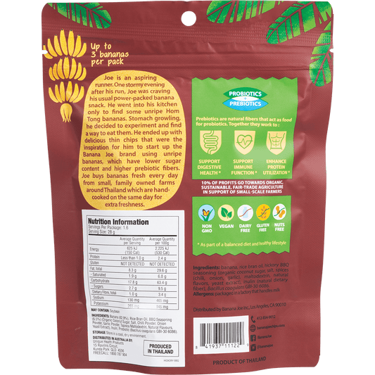 Banana Joe Banana Chips Hickory BBQ - Box of 6