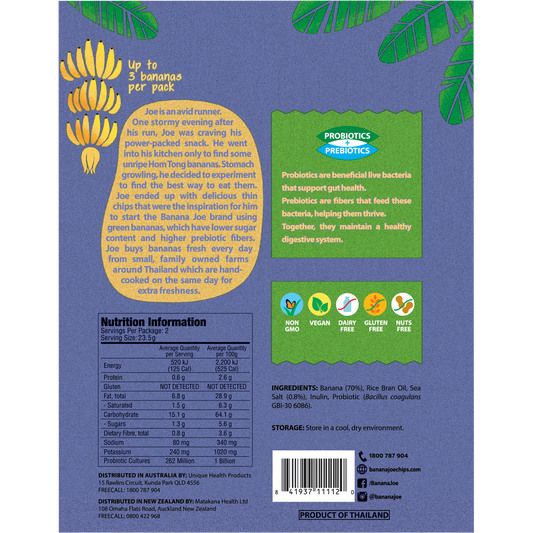 Banana Joe Banana Chips Sea Salt - Box of 6