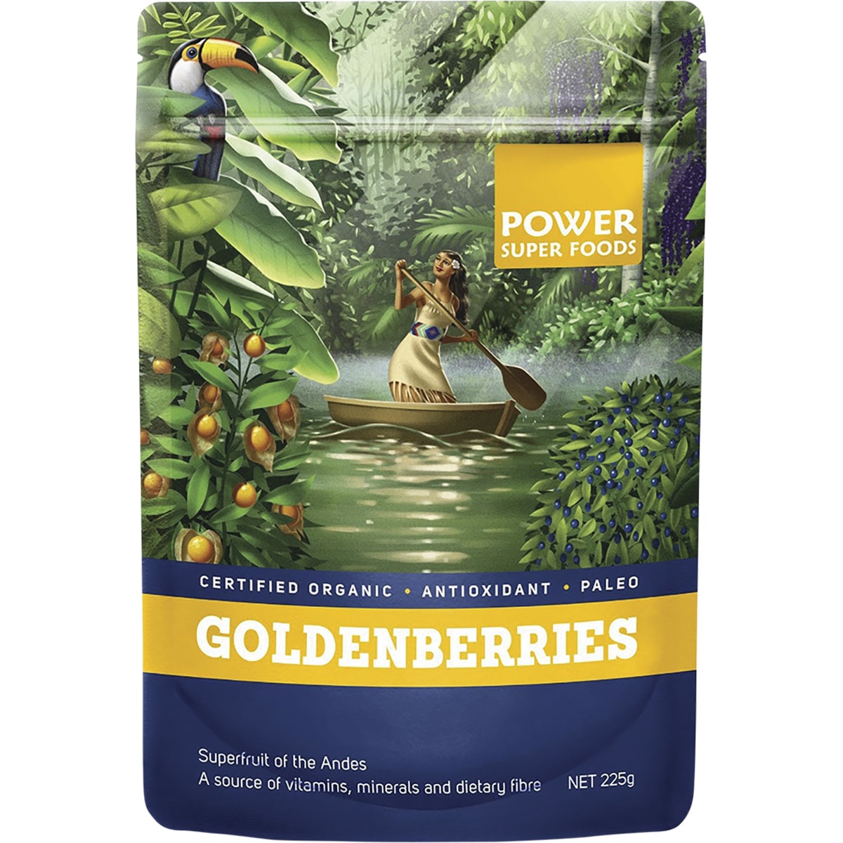 POWER SUPER FOODS Goldenberries Certified Organic 1 x 225g