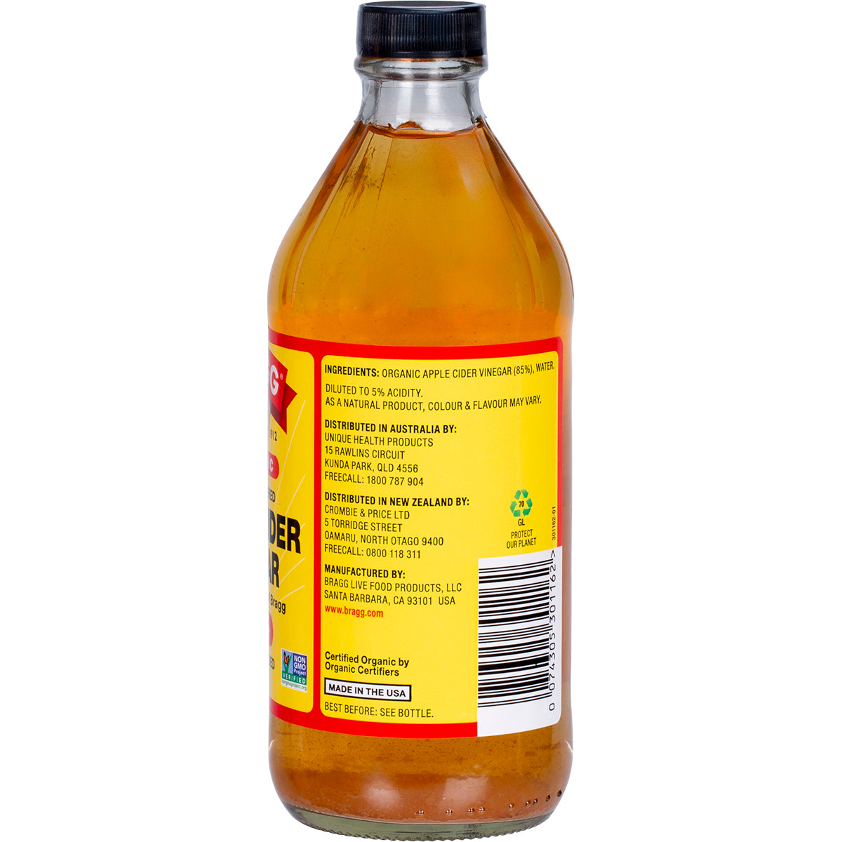 BRAGG Apple Cider Vinegar Unfiltered with The Mother 1 x 473ml