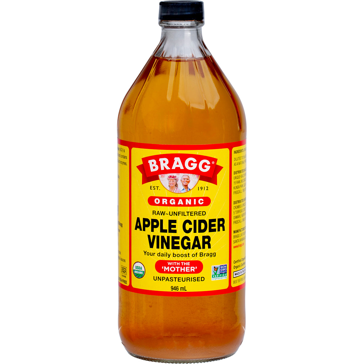 BRAGG Apple Cider Vinegar Unfiltered with The Mother 1 x 946ml