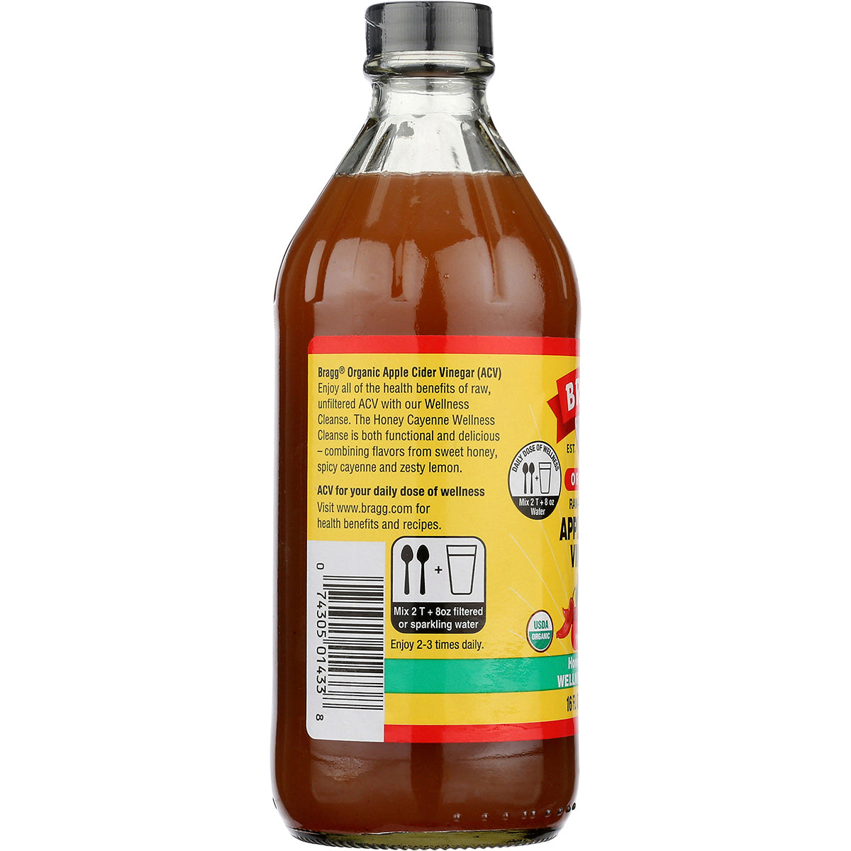 BRAGG Apple Cider Vinegar Honey Cayenne Wellness Cleanse 1 x 473ml