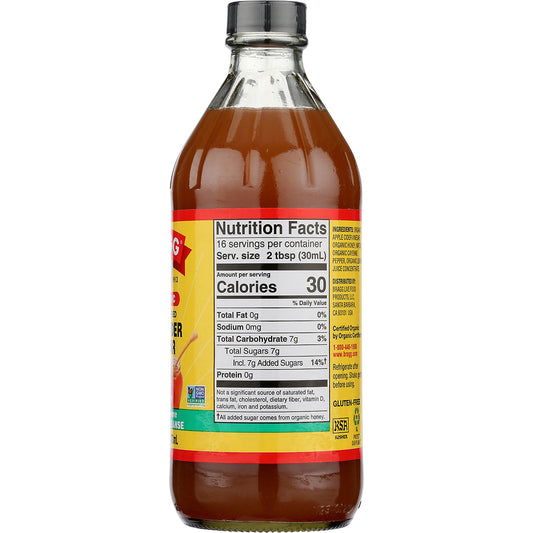 BRAGG Apple Cider Vinegar Honey Cayenne Wellness Cleanse 1 x 473ml