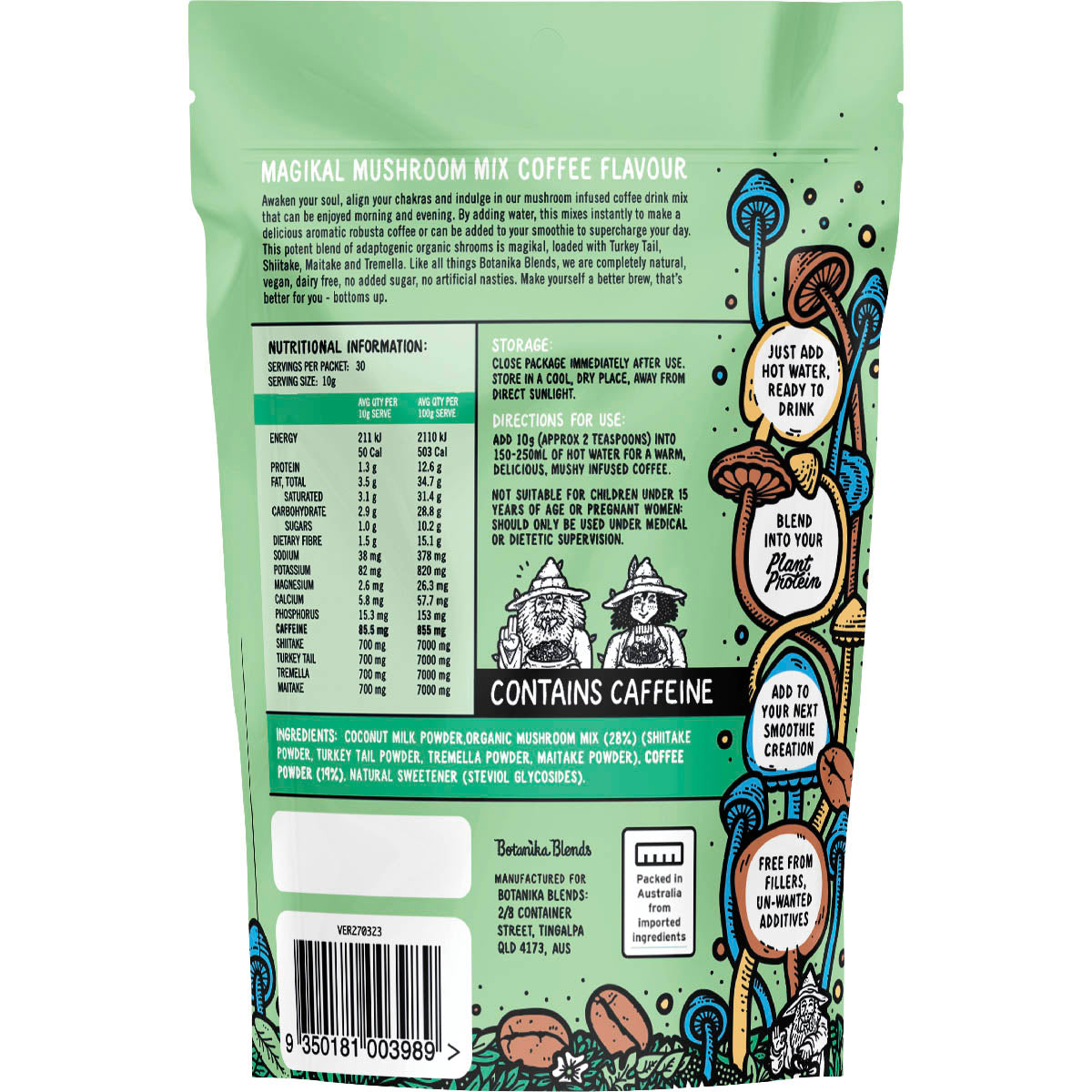BOTANIKA BLENDS Magikal Mushroom Mix Coffee 1 x 300g