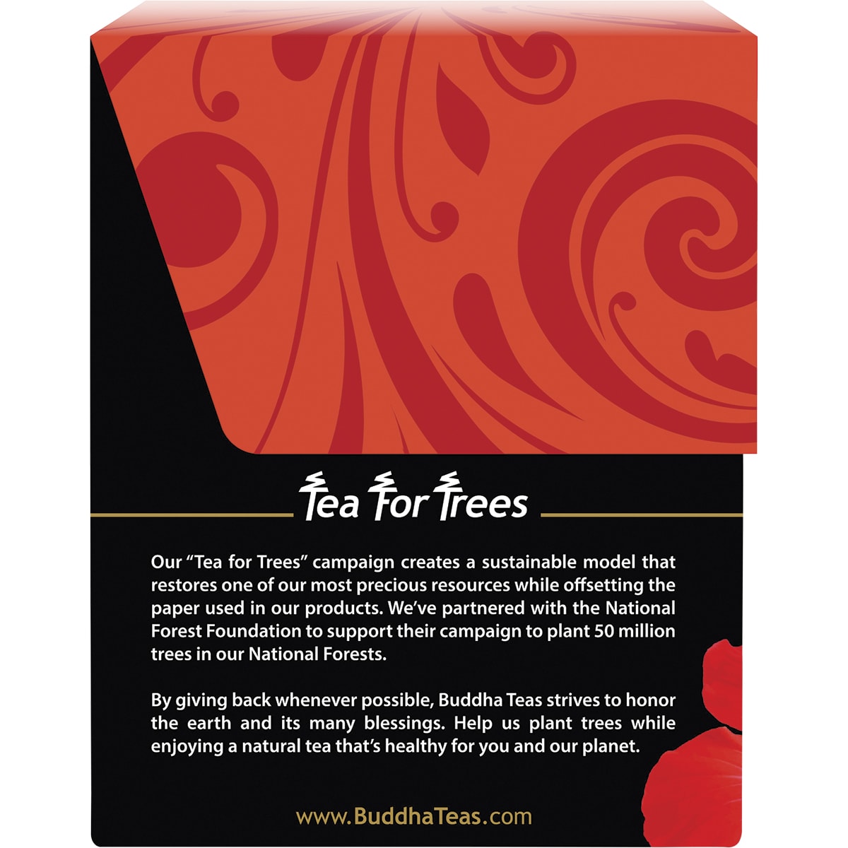 BUDDHA TEAS Organic Herbal Tea Bags Hibiscus Tea 1 x 18pk