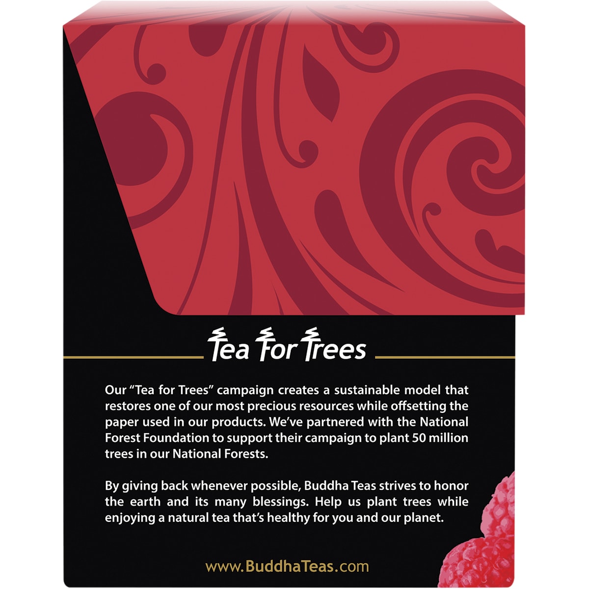 BUDDHA TEAS Organic Herbal Tea Bags Raspberry Leaf Tea 1 x 18pk