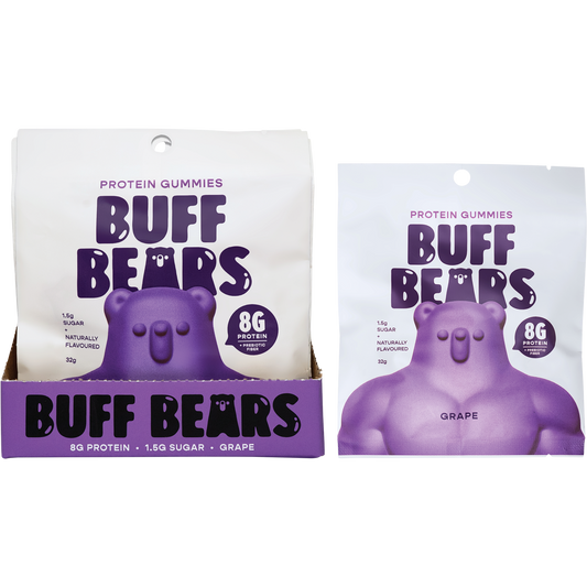 Buff Bears Protein Gummies Grape - Box of 12