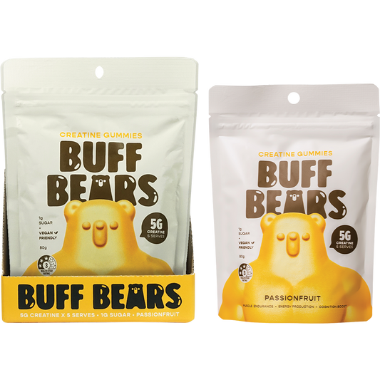 Buff Bears Creatine Gummies Passionfruit - Box of 8