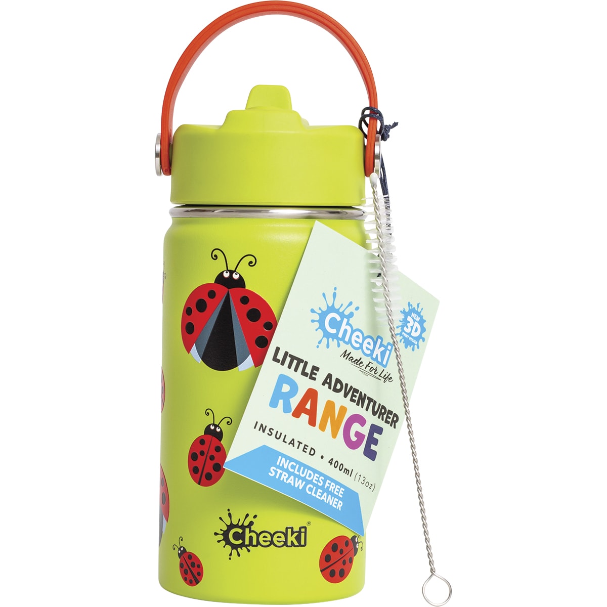 CHEEKI Kids Bottle Insulated Ladybug 1 x 400ml