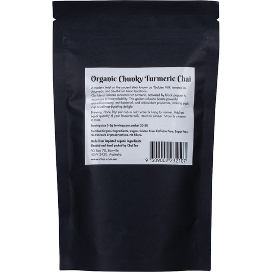 CHAI TEA Organic Chunky Turmeric Chai 1 x 100g