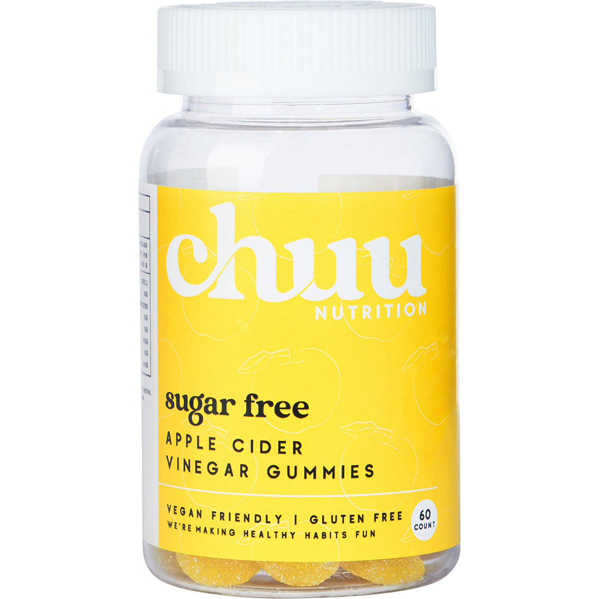 CHUU NUTRITION Apple Cider Vinegar Gummies Sugar Free 1 x 60pcs