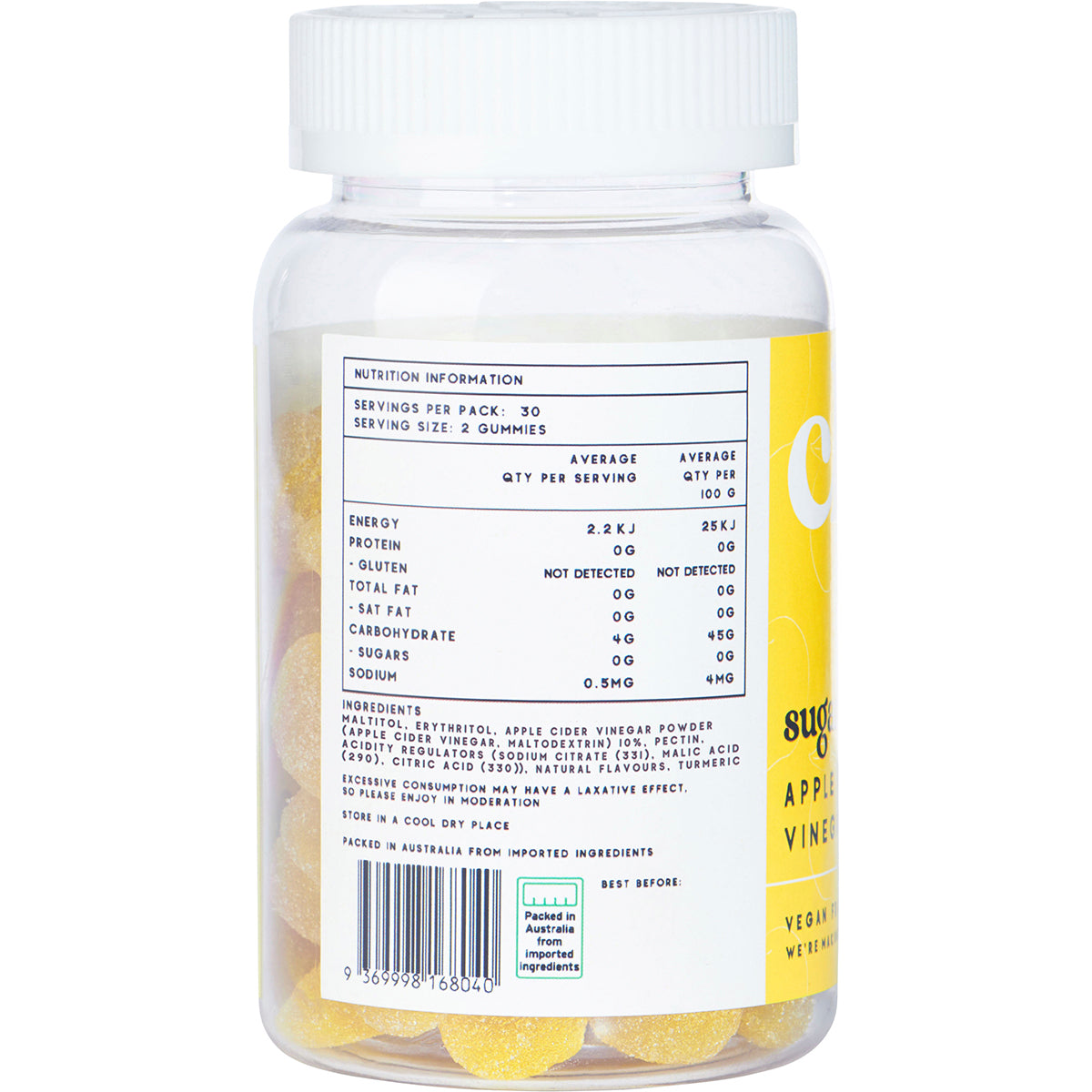 CHUU NUTRITION Apple Cider Vinegar Gummies Sugar Free 1 x 60pcs