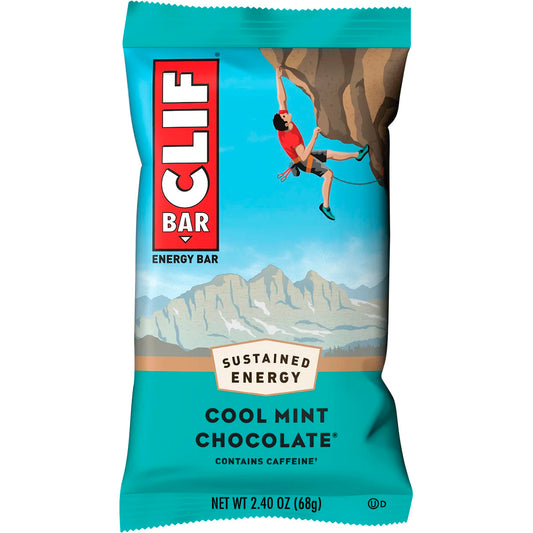 CLIF Energy Bar Cool Mint Choc 49mg Caffeine 12 x 68g