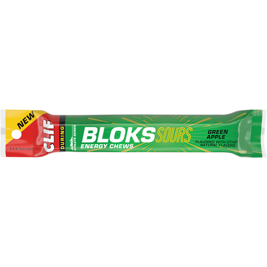 CLIF Bloks Energy Chews Sour Green Apple - Box of 18