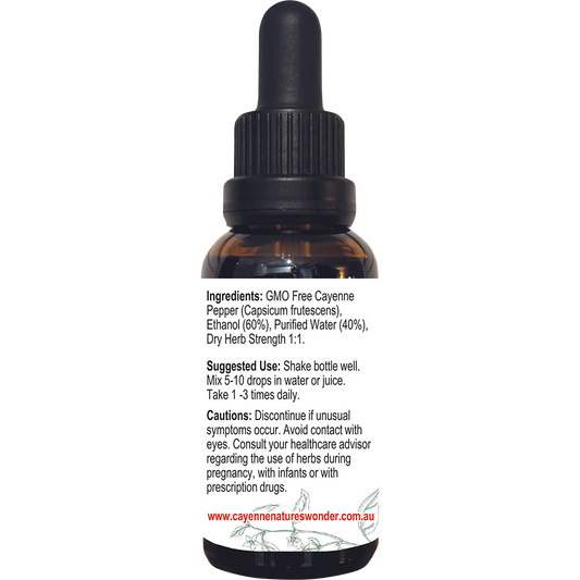 Cayenne Nature's Wonder Cayenne Pepper Extract with dropper
