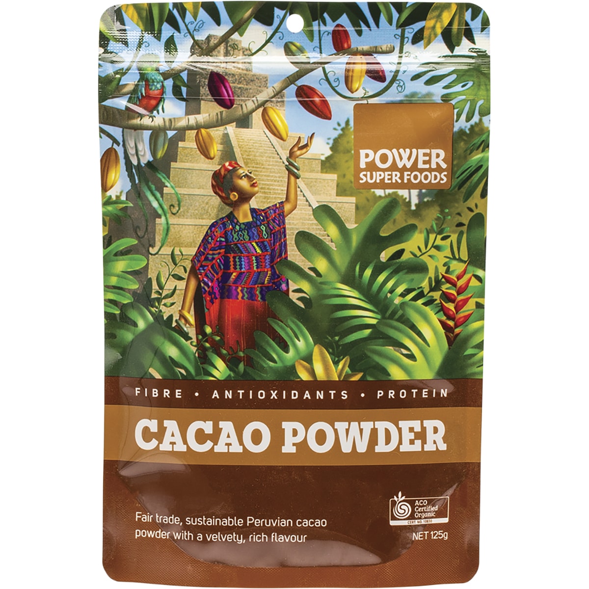 POWER SUPER FOODS Cacao Powder Certified Organic 1 x 125g