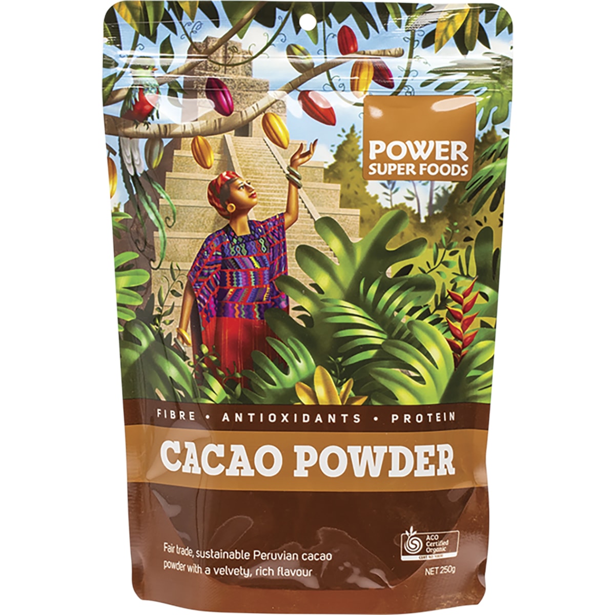 POWER SUPER FOODS Cacao Powder Certified Organic 1 x 250g