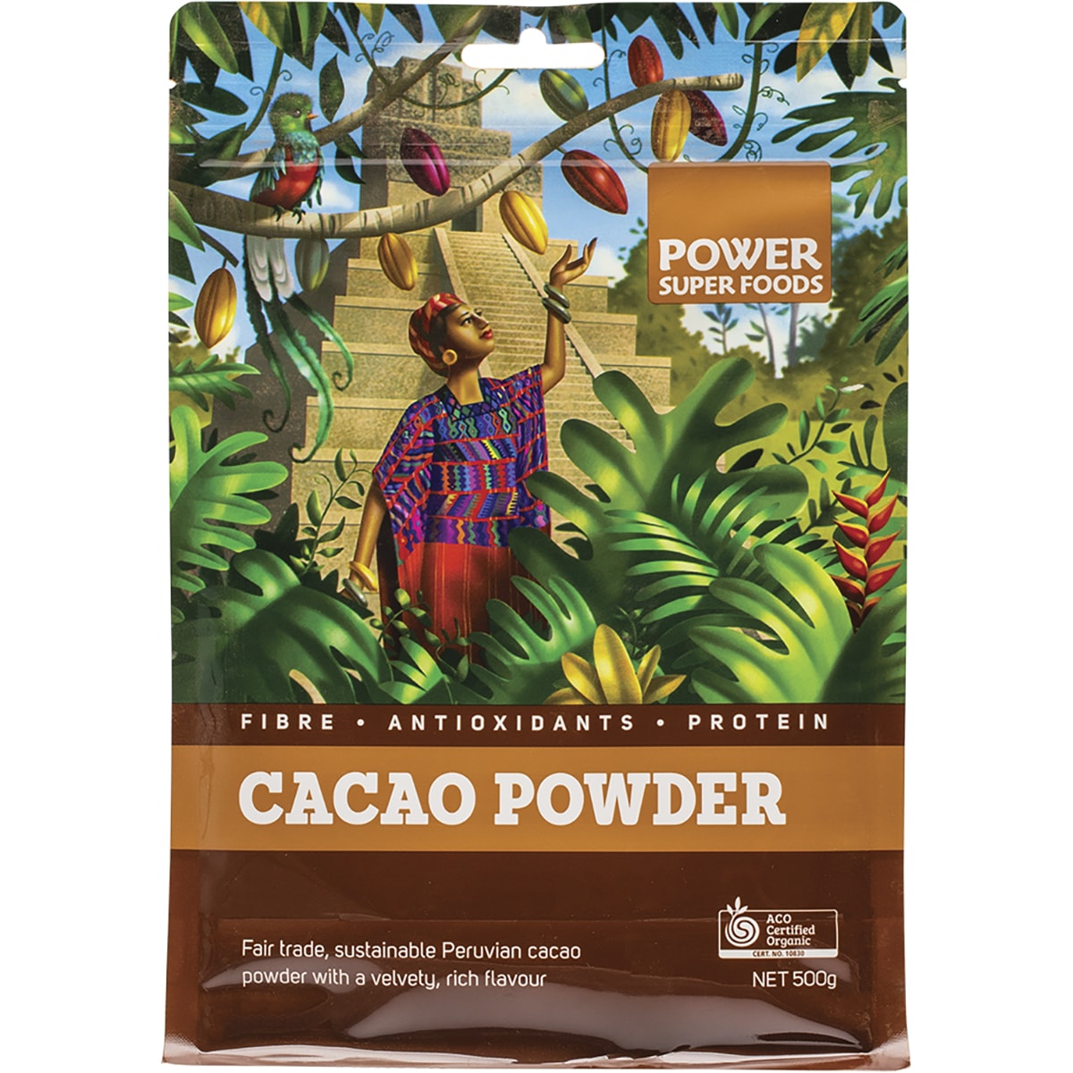 POWER SUPER FOODS Cacao Powder Certified Organic 1 x 500g