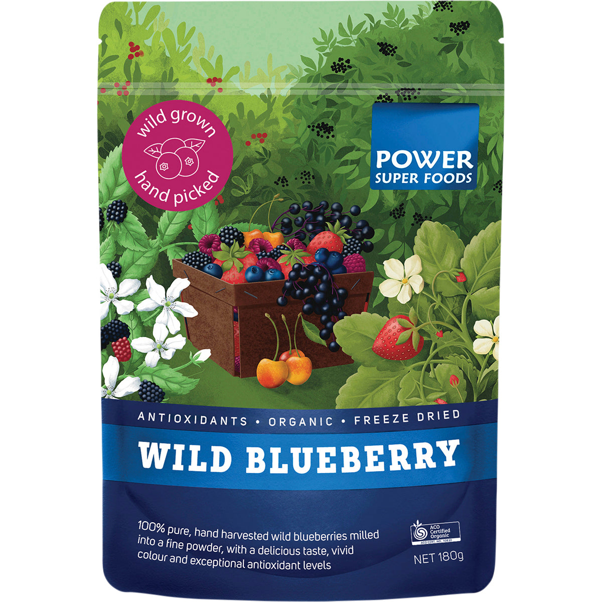 POWER SUPER FOODS Wild Blueberry Powder 1 x 180g