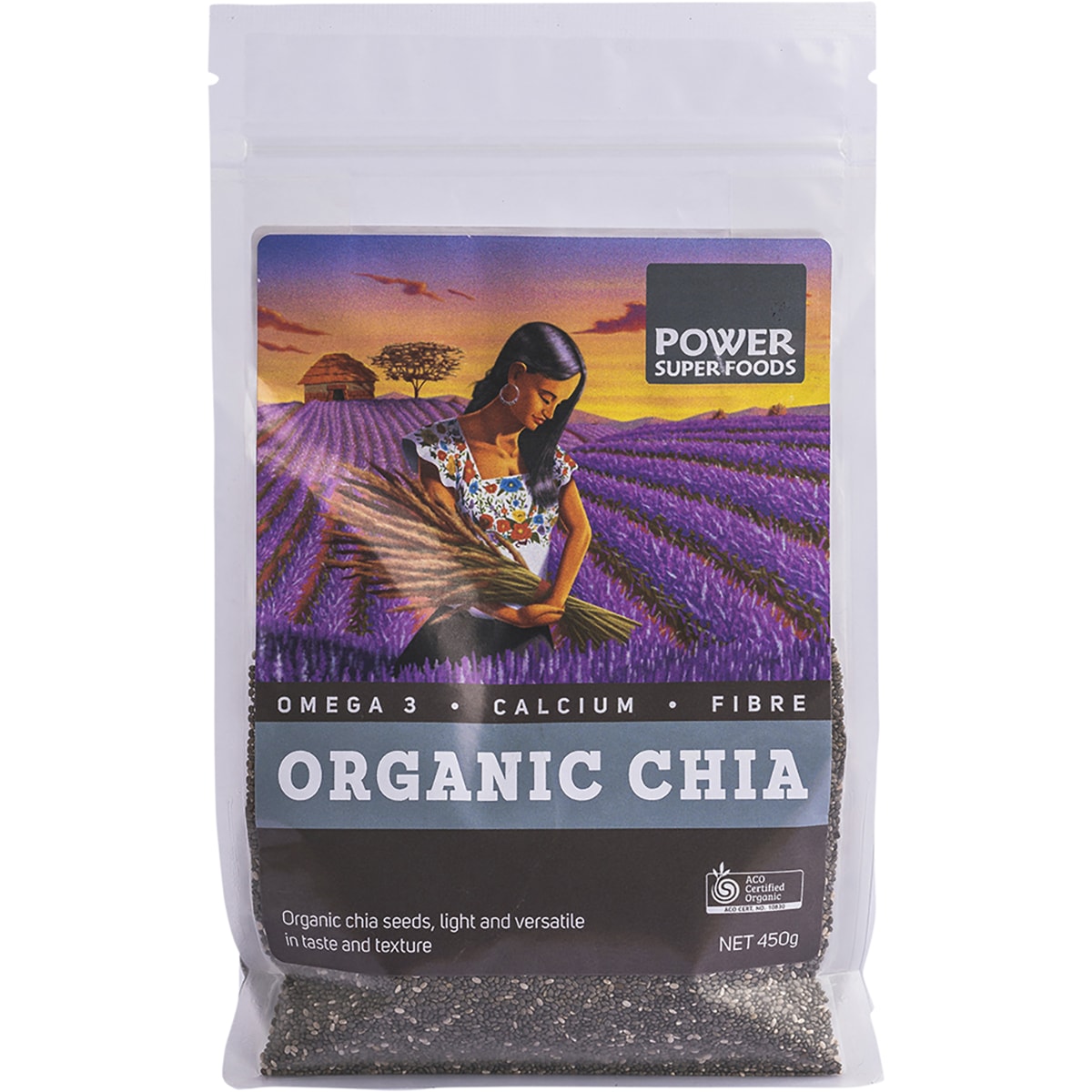 POWER SUPER FOODS Chia Seeds Certified Organic 1 x 450g
