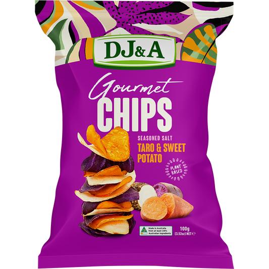 DJ&A Gourmet Chips Taro & Sweet Potato Seasoned Salt - Box of 5